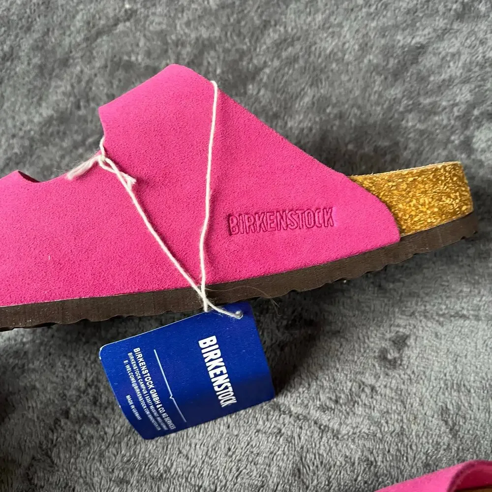 Birkenstock Sandals Arizona Suede Hot Pink NWT (no box) size 39 womens 8 - Picture 4 of 6